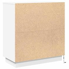 Vidaxl Stranska omarica z vrati Bela 71 x 34,5 x 75 cm Konstruiran les