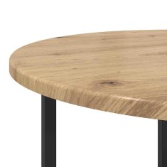 Vidaxl Komplet stranskih mizic 2 szt. Artisan hrast in črna