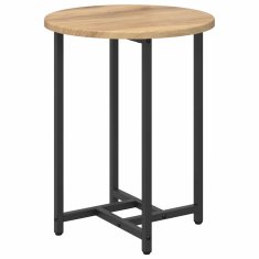 Vidaxl Komplet stranskih mizic 2 szt. Artisan hrast in črna