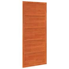 Vidaxl Barn Door Voščeno rjava 100 x 208 cm Trden borov les