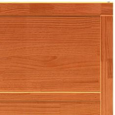 Vidaxl Barn Door Voščeno rjava 100 x 208 cm Trden borov les