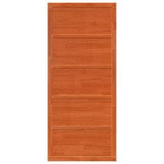 Vidaxl Barn Door Voščeno rjava 100 x 208 cm Trden borov les