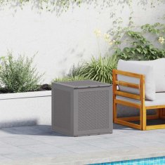 Vidaxl Škatla za shranjevanje v vrtu Svetlo siva 55 x 53 x 57 cm