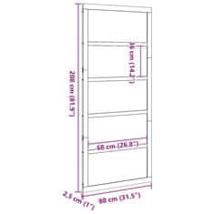 Vidaxl Barn Door Bela 80 x 208 cm Trden borov les
