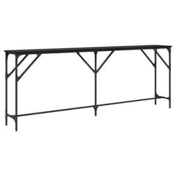 Vidaxl Konzolna miza Črni hrast 200 x 29 x 75 cm