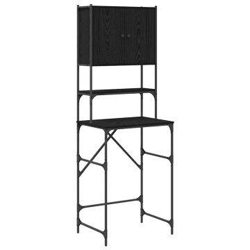 Vidaxl Omara za pralni stroj Črni hrast 68 x 48,5 x 194 cm