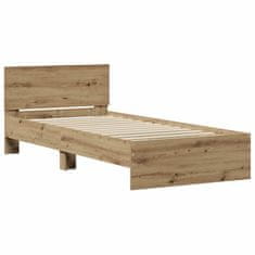 Vidaxl Konstrukcija postelje artisan hrast 90 x 190 cm Konstruiran les