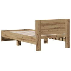 Vidaxl Konstrukcija postelje artisan hrast 90 x 190 cm Konstruiran les