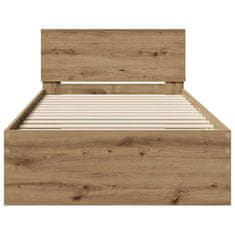Vidaxl Konstrukcija postelje artisan hrast 90 x 190 cm Konstruiran les