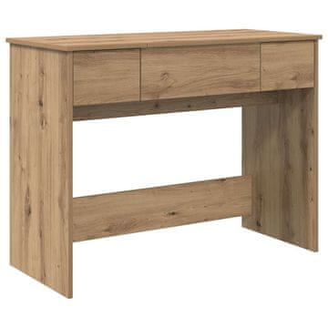 Vidaxl Kozmetična mizica s predalom Umetni hrast 100 x 45 x 76 cm