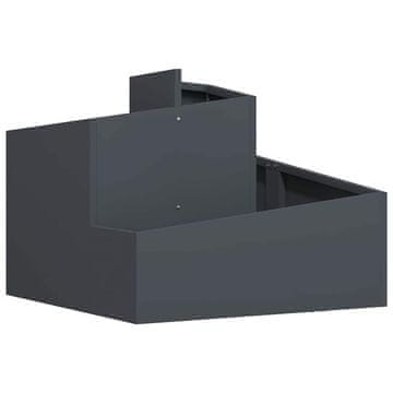 Vidaxl Vrtni lonček Antracit 60 x 60 x 50 cm Jeklo