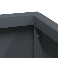 Vidaxl Vrtni lonček Antracit 100 x 100 x 50 cm Jeklo