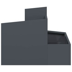 Vidaxl Vrtni lonček Antracit 60 x 60 x 50 cm Jeklo