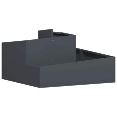 Vidaxl Vrtni lonček Antracit 80 x 80 x 50 cm Mnogi jeklo