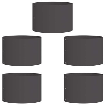 Vidaxl Vrtni sadilniki 5 pcs Črna 30 x 30 x 20 cm Jeklo