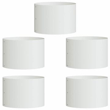 Vidaxl Vrtni lonček 5 pcs Bela 30 x 30 x 20 cm Mlinjeni jeklo