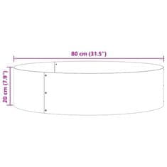 Vidaxl Črn vrtni cvetlični lonček 80x80x20 cm iz jekla