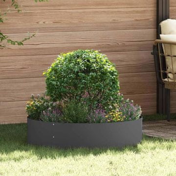 Vidaxl Črn vrtni cvetlični lonček 80x80x20 cm iz jekla