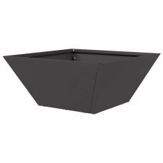 Vidaxl Vrtnarski krožnik Črna 35 x 35 x 15 cm Jeklo