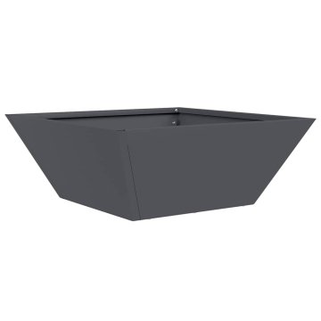 Vidaxl Vrtnarski krožnik Antracit 40 x 40 x 15 cm Jeklo