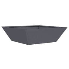 Vidaxl Vrtnarski krožnik 5 pcs Antracit 50 x 50 x 15 cm Jeklo