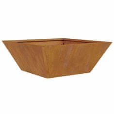 Vidaxl Vrtni Pladenj 40x40x15 cm iz vremensko odpornega jekla