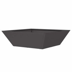 Vidaxl Vrtnarski krožnik Črna 50 x 50 x 15 cm Jeklo