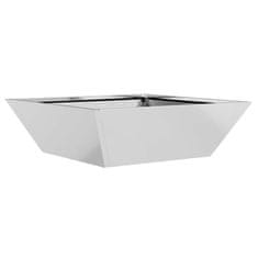Vidaxl Vrtnarski krožnik srebrna 50 x 50 x 15 cm Pocinkano jeklo
