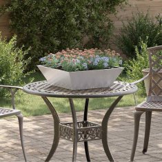 Vidaxl Vrtnarski krožnik 5 pcs srebrna 50 x 50 x 15 cm Nerjaveče jeklo