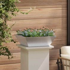 Vidaxl Vrtnarski krožnik 5 pcs srebrna 50 x 50 x 15 cm Nerjaveče jeklo