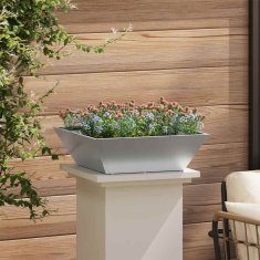 Vidaxl Vrtnarski krožnik 5 pcs srebrna 50 x 50 x 15 cm Pocinkano jeklo