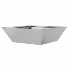 Vidaxl Vrtnarski krožnik srebrna 50 x 50 x 15 cm Nerjaveče jeklo