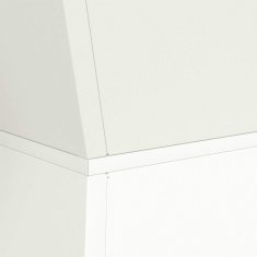 Vidaxl Vrtni steber za rastline z belo posodo, dimenzije 40x40x100 cm, iz jekla