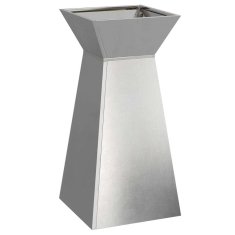 Vidaxl Vrtni steber za rože z posodo 35x35x73 cm iz nerjavnega jekla