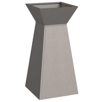 Vidaxl Stolpna posoda 2 pcs srebrna 35 x 35 x 73 cm Jeklo