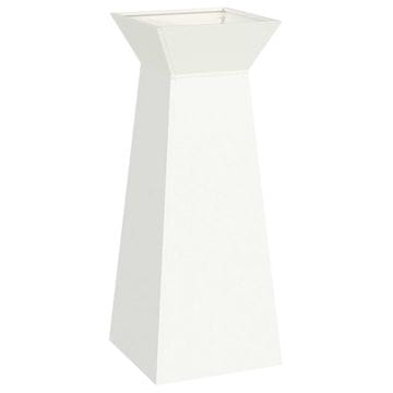 Vidaxl Stolpna posoda Bela 40 x 40 x 100 cm Jeklo