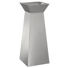Vidaxl Vrtni stebrički za sajenje, 2 kosa s skledo, 40x40x100 cm, iz nerjavnega jekla