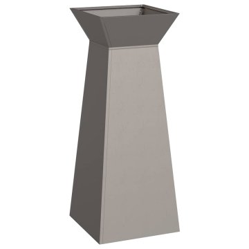 Vidaxl Stolpna posoda 2 pcs srebrna 40 x 40 x 100 cm Jeklo