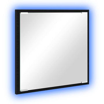 Vidaxl LED kopalniško ogledalo Črna Orehovina 40 x 37 x 8.5 cm