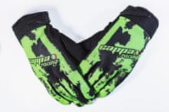 Cappa Racing Rukavice moto CLERMONT textilní krátké černé/fluo S