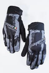 Cappa Racing Rukavice moto CLERMONT textilní krátké černé/šedé 3XL
