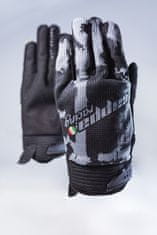 Cappa Racing Rukavice moto CLERMONT textilní krátké černé/šedé 3XL