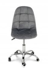 shumee Pisarniški stol, vrtljiv, za pisalno mizo, pisarniški, nastavljiv, VIENA žametno siv