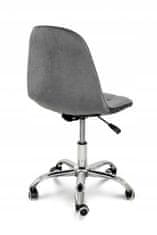 shumee Pisarniški stol, vrtljiv, za pisalno mizo, pisarniški, nastavljiv, VIENA žametno siv