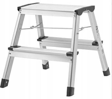 shumee Aluminijasta lestev s trdo glavo 0,4 m, nosilnost do 150 kg