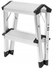 shumee Aluminijasta lestev s trdo glavo 0,4 m, nosilnost do 150 kg