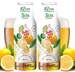 shumee x lahki - z nizko vsebnostjo ogljikovih hidratov - fitnes sirup FruttaMax | brez sladkorja | s stevio | 50–60 % sadnega deleža (2 x 500 ml) (2 x lahki sirup z limono in radlerjem)