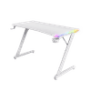 GXT 709W Luminus gaming miza, RGB, bela