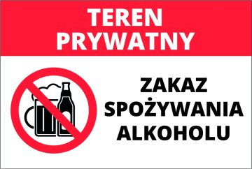 shumee Znak za prepoved alkohola 20x30 cm PVC T024