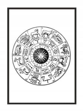 shumee PLAKAT ZA SLIKE V OKVIRJU 53x73 cm Zodiak P807